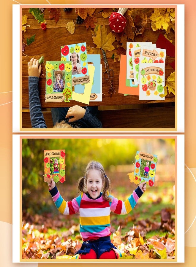 Blueweenly 24 Sets Apple Crafts Fall Picture Frames Crafts Bulk DIY Apple Orchard Patch Magnet Photo Frames Art and Craft for Autumn Thanksgiving Harvest Party Favors Gifts Holiday Activities - Image 3